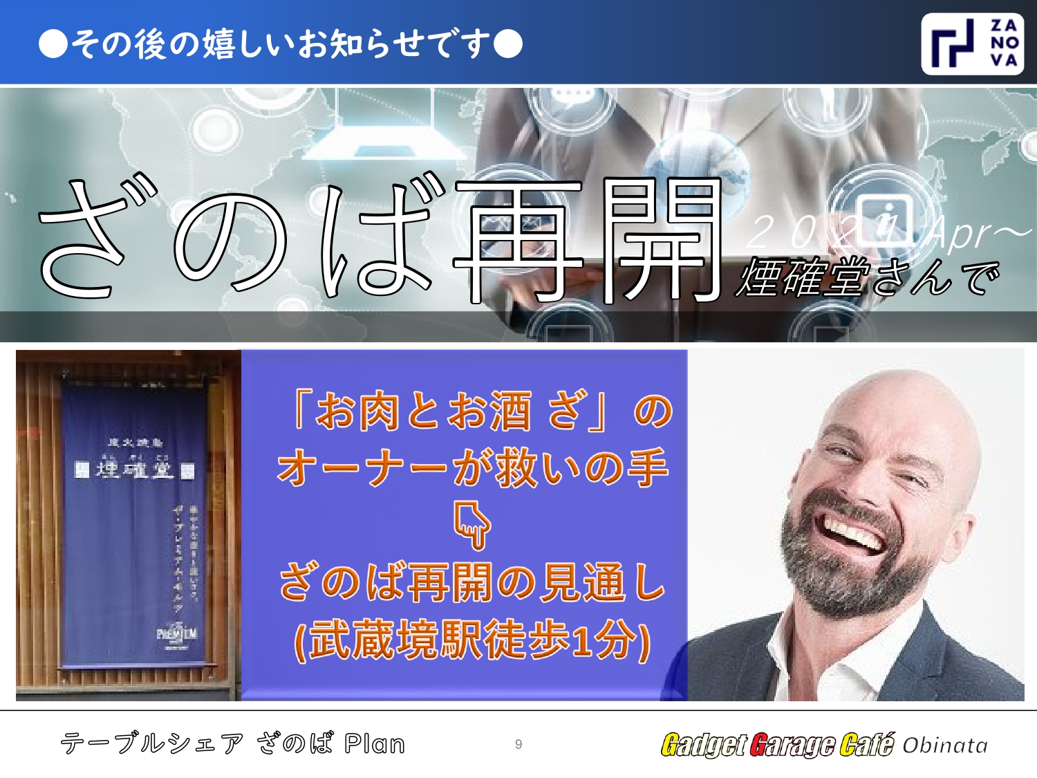 ざのば再開煙確堂さんで